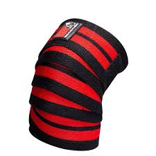 Gorilla wear Knee Wraps – Black/Red – 200CM