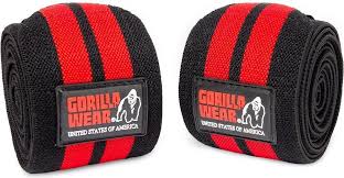 Gorilla wear Knee Wraps – Black/Red – 200CM